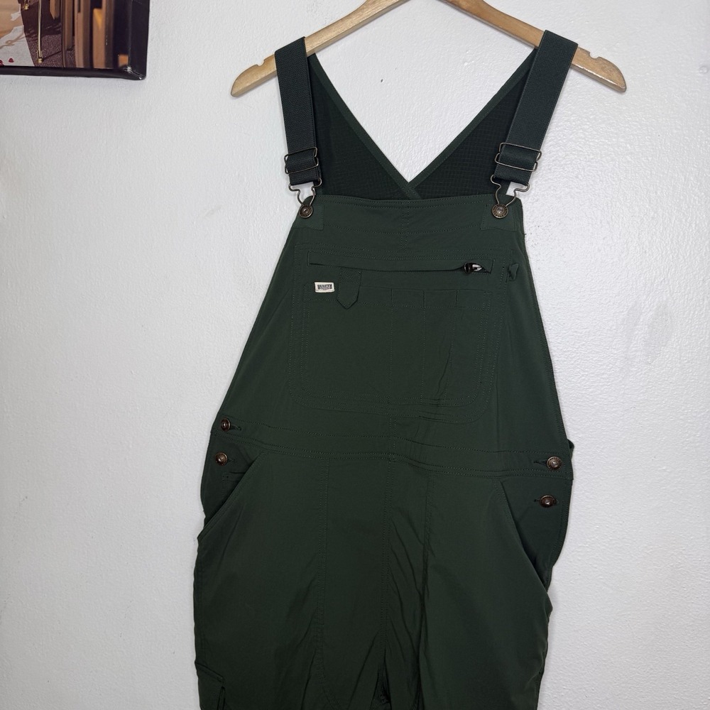 Duluth Trading Heirloom Gardening Lined Green Bib Overalls Women's Large X 31 - Picture 2 of 15